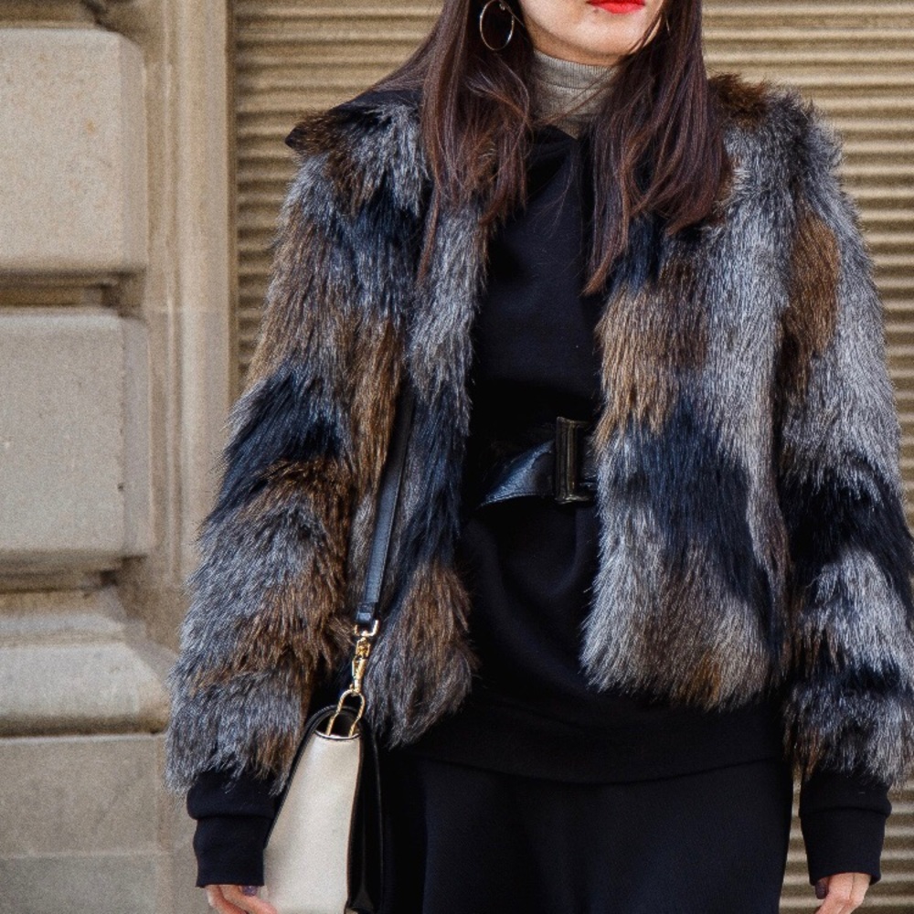 Faux fur jacket